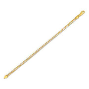Bids.com 14k Yellow Gold Round Pave Franco Chain (4.00 mm) Necklaces