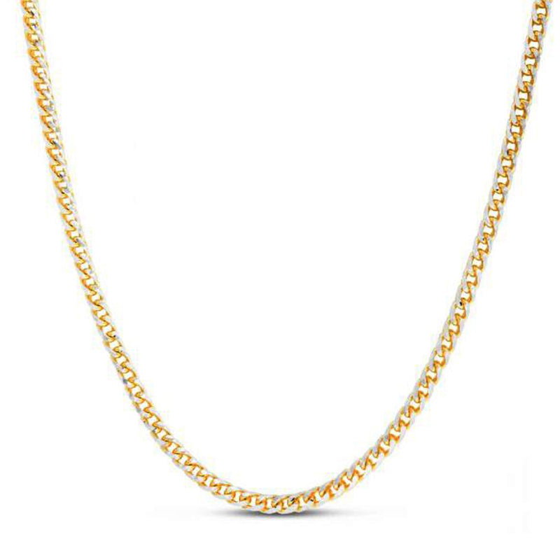Bids.com 14k Yellow Gold Round Pave Franco Chain (4.00 mm) Necklaces