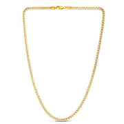 Bids.com 14k Yellow Gold Round Pave Franco Chain (4.00 mm) Necklaces
