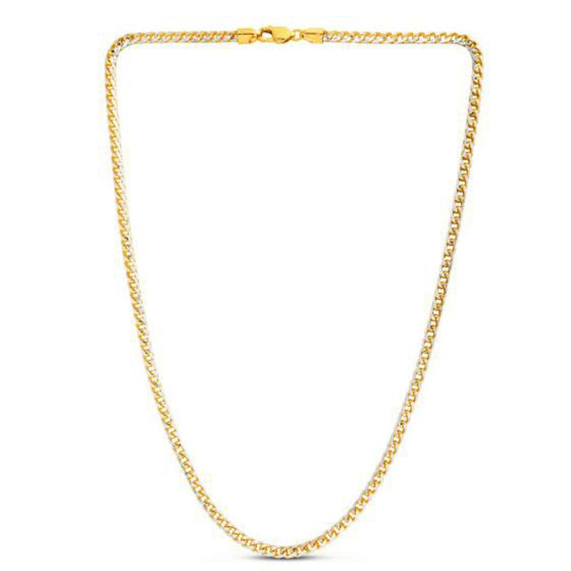 Bids.com 14k Yellow Gold Round Pave Franco Chain (4.00 mm) Necklaces