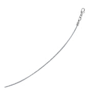 Bids.com Sterling Silver Round Omega Style Chain Necklace with Rhodium Plating (1.55mm) Necklaces