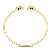 Bids.com 14k Yellow Gold Panther Bangle (3.00 mm) Bracelets