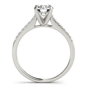 Bids.com 14k White Gold Single Row Scalloped Set Diamond Engagement Ring (1 1/8 cttw) Rings