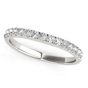 Bids.com 14k White Gold Pave Set Style Diamond Wedding Band (1/4 cttw) Rings