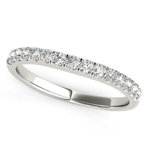 Bids.com 14k White Gold Pave Set Style Diamond Wedding Band (1/4 cttw) Rings