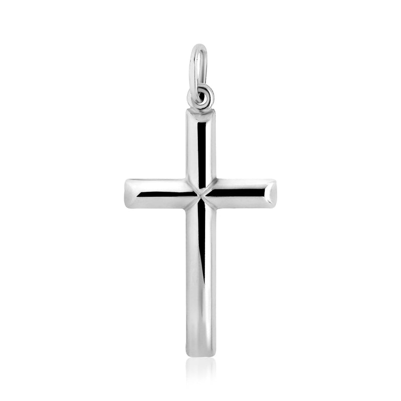 Bids.com Sterling Silver Polished Bar Cross Pendant Pendants