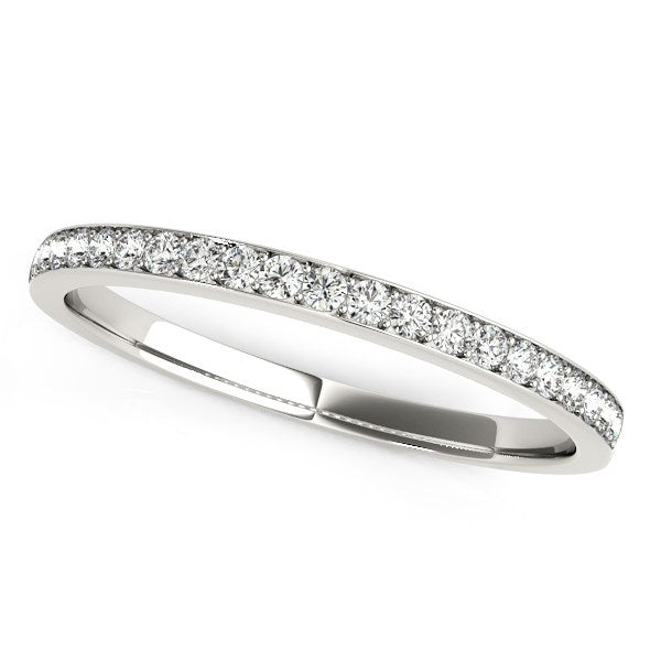 Bids.com 14k White Gold Prong Setting Round Diamond Wedding Band (1/5 cttw) Rings