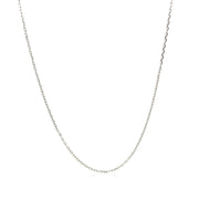 Bids.com 18k White Gold Diamond Cut Cable Link Chain (0.75 mm) Necklaces