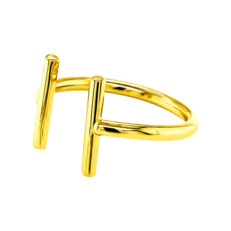 Bids.com 14k Yellow Gold Open Ring with Bars Rings