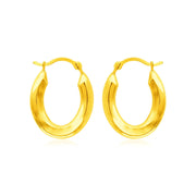 Bids.com 14k Yellow Gold Polished Oval Hoop Earrings Earrings