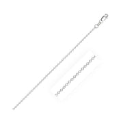 Bids.com 10k White Diamond Cut Cable Link Chain (0.87 mm) Necklaces