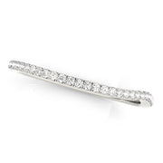 Bids.com 14k White Gold Slim Curved Diamond Wedding Ring (1/10 cttw) Rings