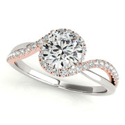 Bids.com 14k White And Rose Gold Bypass Band Diamond Engagement Ring (1 1/8 cttw) Rings