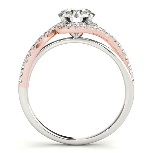 Bids.com 14k White And Rose Gold Bypass Band Diamond Engagement Ring (1 1/8 cttw) Rings