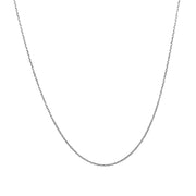 Bids.com 14k White Gold Diamond Cut Cable Link Chain 0.7mm Necklaces