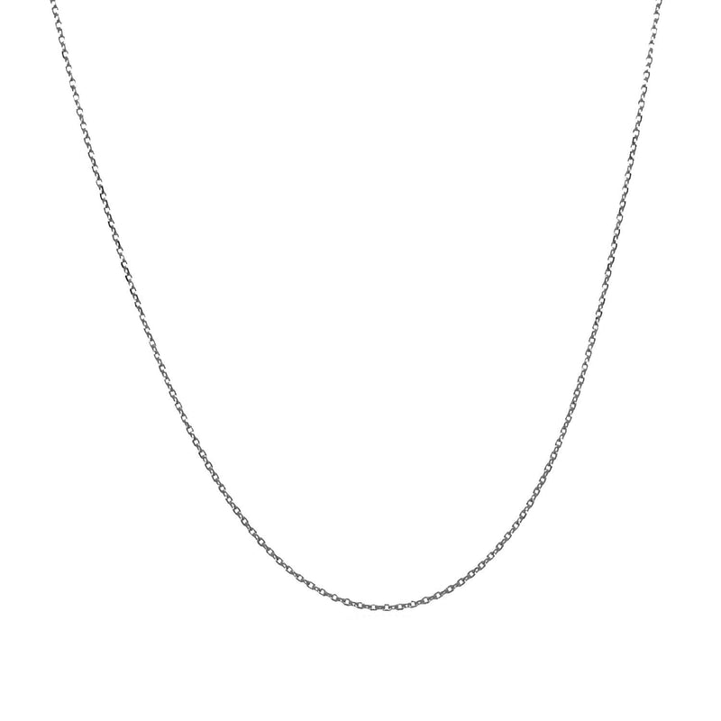 Bids.com 14k White Gold Diamond Cut Cable Link Chain 0.7mm Necklaces