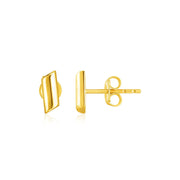Bids.com 14k Yellow Gold Polished Rectangular Post Earrings Earrings