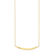 Bids.com 14k Yellow Gold Necklace with Polished Curved Bar Pendant Necklaces