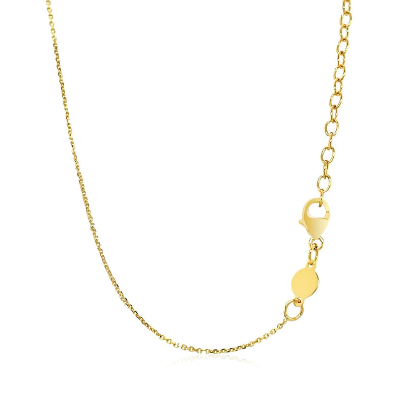 Bids.com 14k Yellow Gold Necklace with Polished Curved Bar Pendant Necklaces