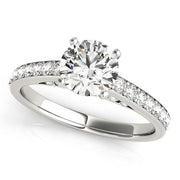 Bids.com 14k White Gold Single Row Prong Set Diamond Engagement Ring (1 3/8 cttw) Rings