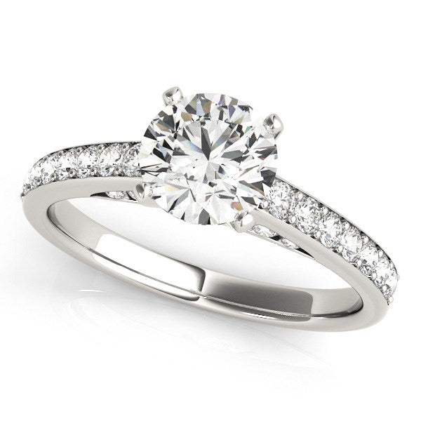 Bids.com 14k White Gold Single Row Prong Set Diamond Engagement Ring (1 3/8 cttw) Rings
