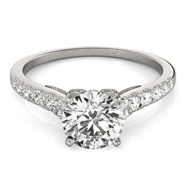 Bids.com 14k White Gold Diamond Engagement Ring With Single Row Band (1 3/4 cttw) Rings