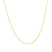 Bids.com 14k Yellow Gold Diamond Cut Cable Link Chain 0.7mm Necklaces