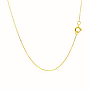Bids.com 14k Yellow Gold Diamond Cut Cable Link Chain 0.7mm Necklaces