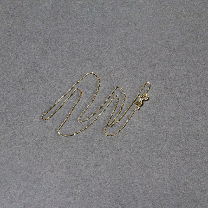 Bids.com 14k Yellow Gold Diamond Cut Cable Link Chain 0.7mm Necklaces