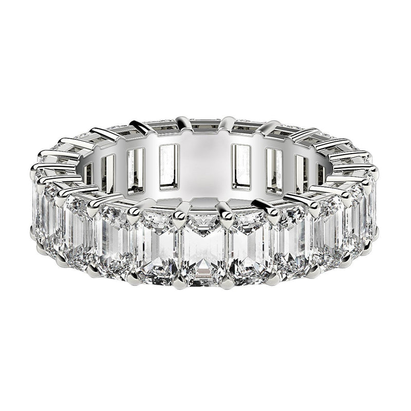 Bids.com Emerald Cut Lab Grown Diamond Eternity Ring in 14k White Gold (6 cttw FG/VS2) Rings