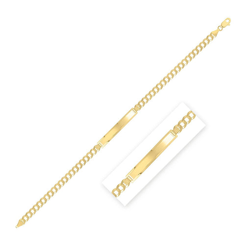 Bids.com 14k Yellow Gold Curb ID Bracelet (4.70 mm) Bracelets White Smoke 7 / Yellow Gold,8 / Yellow Gold
