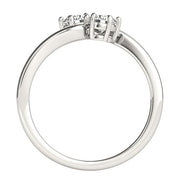 Bids.com Solitaire Two Stone Diamond Ring in 14k White Gold (1/2 cttw) Rings