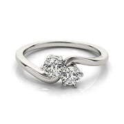 Bids.com Solitaire Two Stone Diamond Ring in 14k White Gold (1/2 cttw) Rings