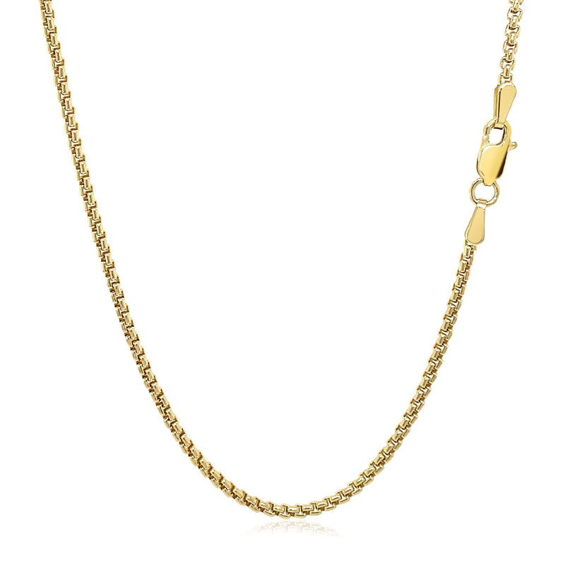 Bids.com 14k Yellow Gold Solid Round Box Chain 1.6 mm Necklaces