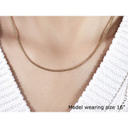 Bids.com 14k Yellow Gold Solid Round Box Chain 1.6 mm Necklaces