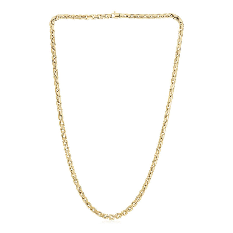 Bids.com 14k Yellow Gold High Polish Mens Fancy Box Necklace (5.0mm) Necklaces