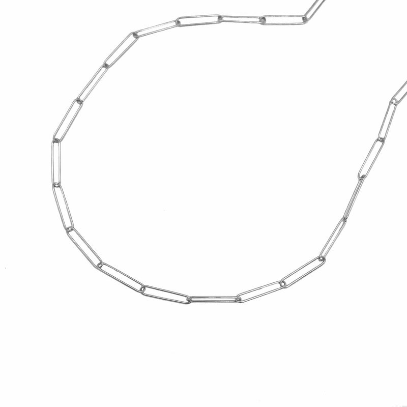 Bids.com 14k White Gold Wire Paperclip Chain (2.7mm) Necklaces