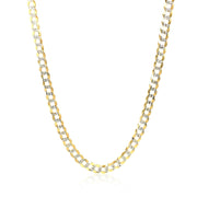 Bids.com 3.6 mm 14k Two Tone Gold Pave Curb Chain Necklaces