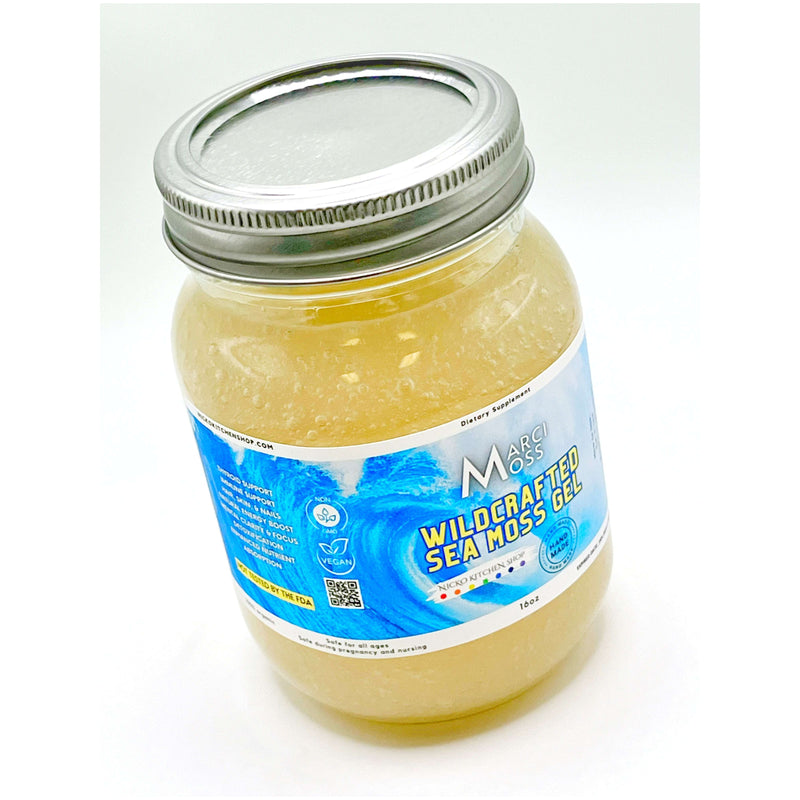 Nicko Kitchen Shop MarciMoss Wildcrafted Sea Moss Gel for Daily Wellness Nutrition Gels & Chews