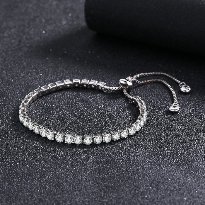 Adjustable Tennis Bracelet with Crystals