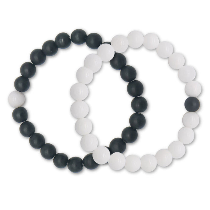 Yin and Yang Black and White Healing stone bracelet