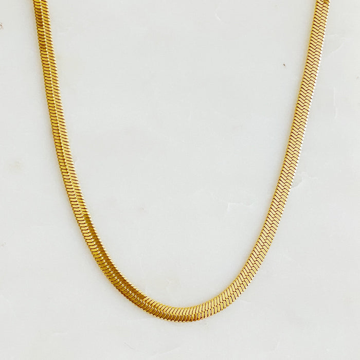 Simply Herringbone Chain Necklace