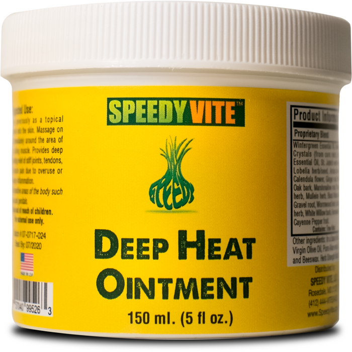 Speedyvite® Deep Heat Natural Pain Relief* (5 Oz) Tissue Bone Ointment Organic & Wildcrafted Made In Usa Free Expedited