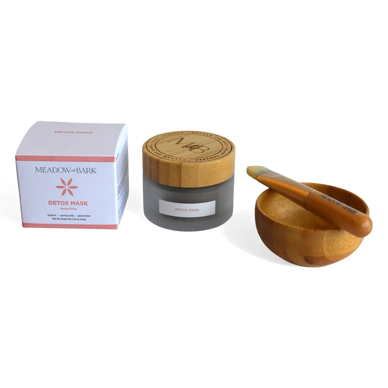 Meadow and Bark Detox Mask and Bamboo Bowl Set