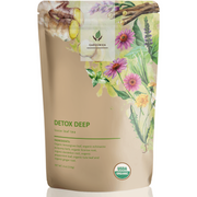 Gardenika Shop Detox Deep Loose Tea, Daily Refreshment & Revitalization - Ayurvedic Blend with Dandelion & Lemongrass - Herbal & Caffeine Free - Organic & Kosher Loose Leaf Tea
