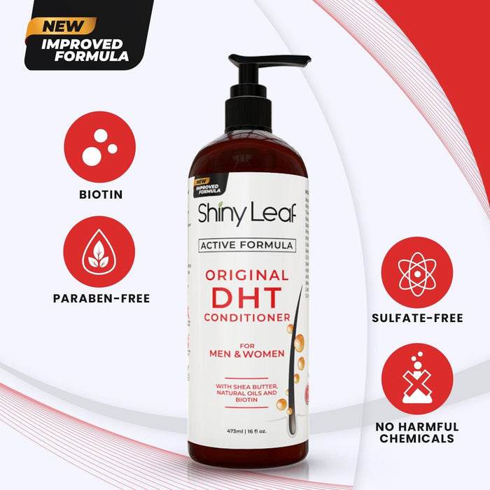Shiny Leaf - Dht Blocker Anti Hair Loss Shampoo And Conditioner Set With Biotin (2 X 16 Oz)