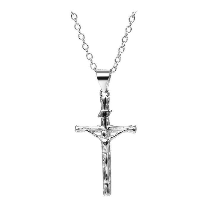 14K Gold or Sterling Silver Crucifix Cross Pendant Necklace