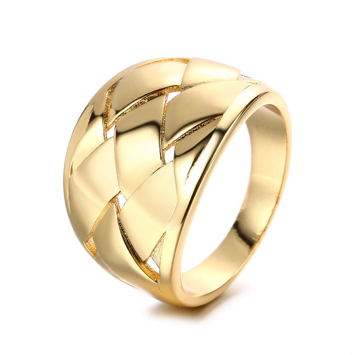 14K Gold Criss Cross Ring