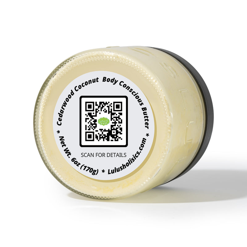 Lulu’s Holistics Cedarwood & Coconut Whipped Body Butter – Soothing, Nourishing Skin Care Lotion & Moisturizer