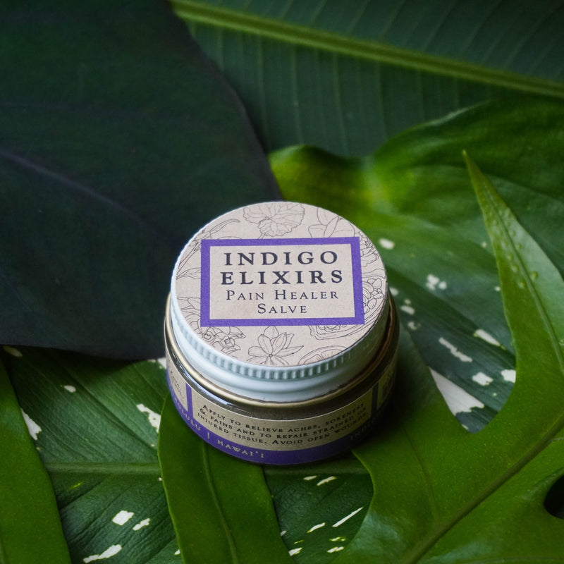 INDIGO ELIXIRS Pain Healer Salve | for Relief & Repair Balm Black 0.75 oz jar,2 oz jar